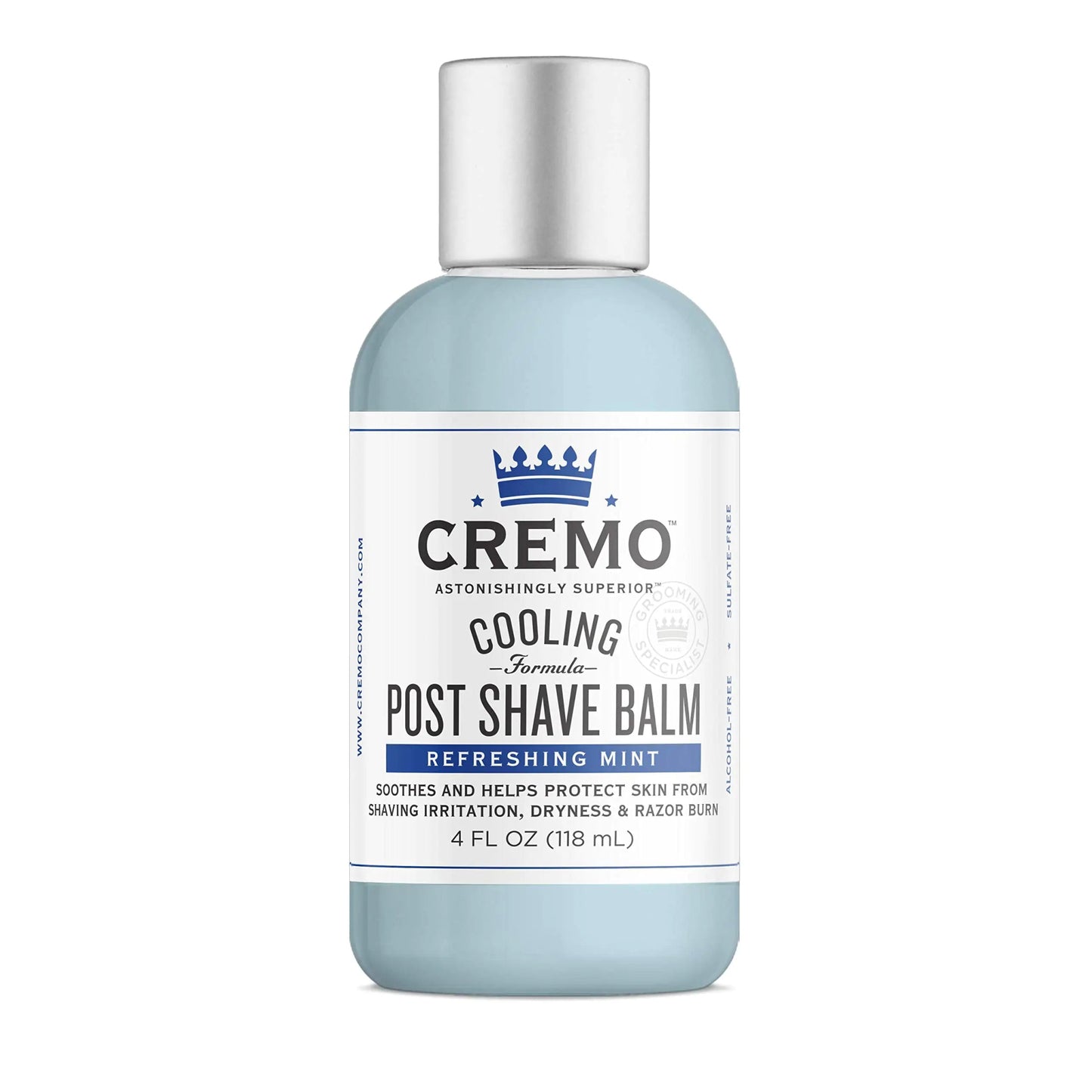 Cremo Astonishingly Superior Razor Refills, (4 Pack) & Cooling Formula Post Shave Balm, Soothes, Cools And Protects Skin From Shaving Irritation, Dryness and Razor Burn, 4 Oz Refills + Shave Balm - KB General Store