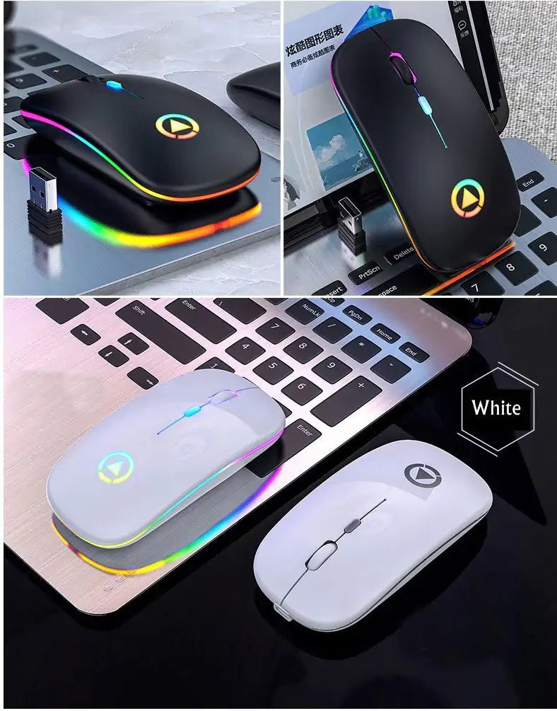 2.4GHz RGB Wireless USB Rechargeable Mouse - KB General Store