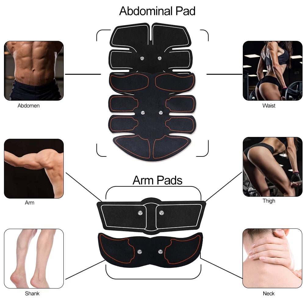 Abdominal Muscle Stimulator Trainer EMS Abs Fitness Equipment Training Gear Muscles Electrostimulator Toner Exercise At Home Gym - KB General Store