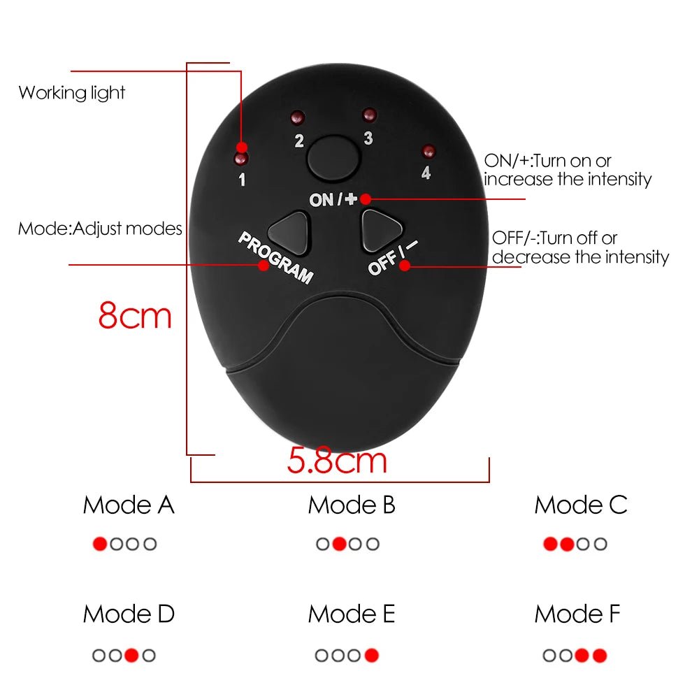 Abdominal Muscle Stimulator Trainer EMS Abs Fitness Equipment Training Gear Muscles Electrostimulator Toner Exercise At Home Gym - KB General Store