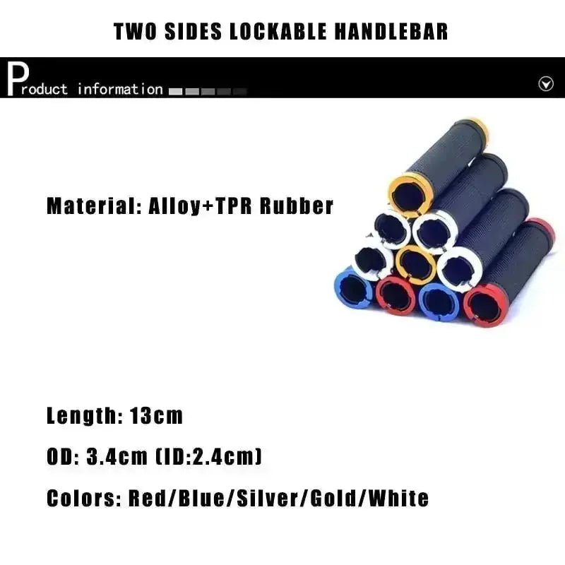 My Store alloy bicycle handlebar grips in various colors, featuring a durable design and 13cm length