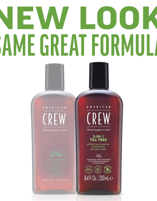 Cargue la imagen en el visor de la galería, American Crew Shampoo, Conditioner &amp; Body Wash for Men, 3 - in - 1, Tea Tree Scent, 3.3 Fl Oz 15 Fl Oz (Pack of 1) - KB General Store
