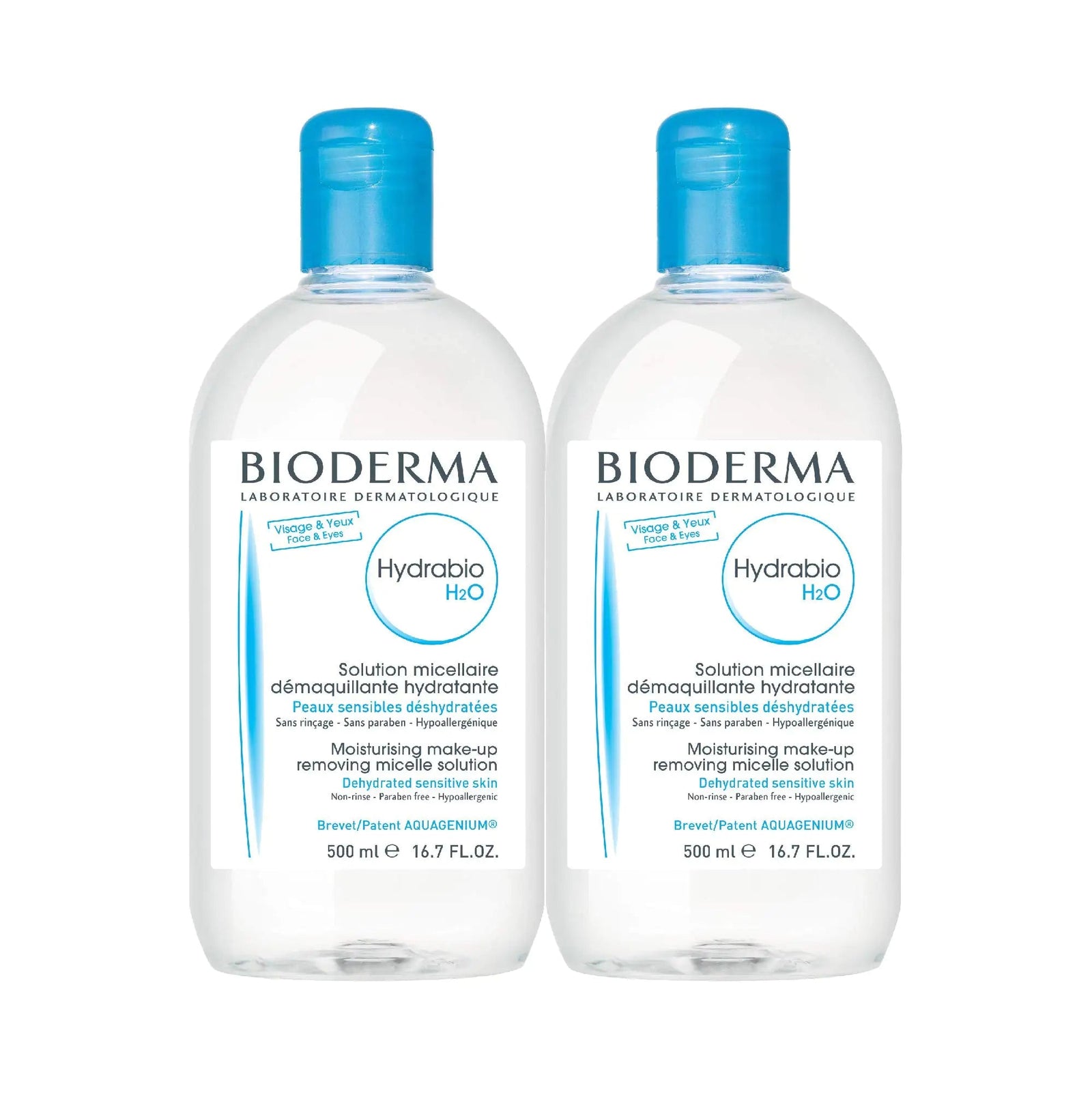 Bioderma - Hydrabio H2O Micellar Water - Face Cleanser and Makeup Remover - Micellar Cleansing Water for Dehydrated Sensitive Skin 33.4 Fl Oz (Pack of 1) - KB General Store