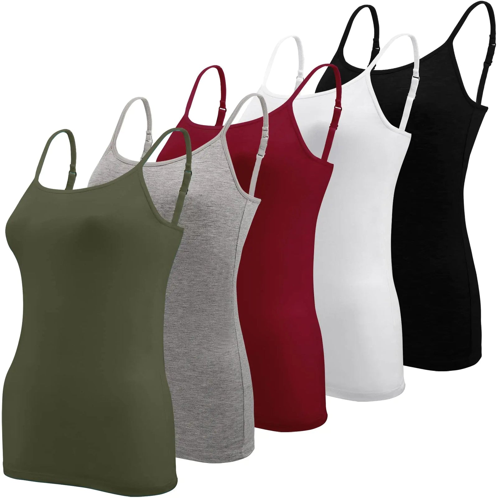 BQTQ Women's 5 - Pack Spaghetti Strap Camisoles - KB General Store