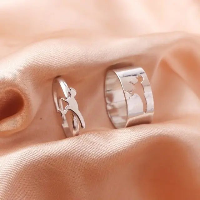 Stylish silver butterfly rings for women set on soft fabric for elegant accessory display