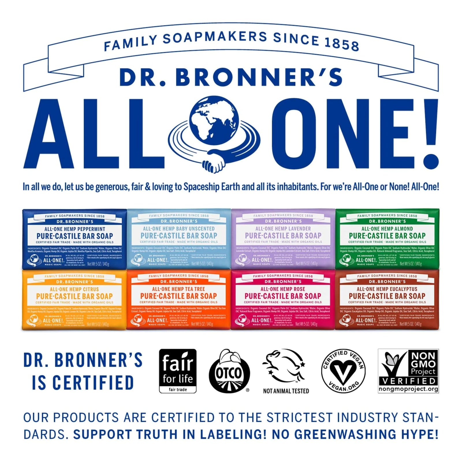 Dr. Bronner's - Pure - Castile Bar Soap (Tea Tree, 5 ounce) - Made with Organic Oils, For Face, Body, Hair and Dandruff, Gentle on Acne - Prone Skin, Biodegradable, Vegan, Non - GMO 5 Ounce (Pack of 1) - KB General Store