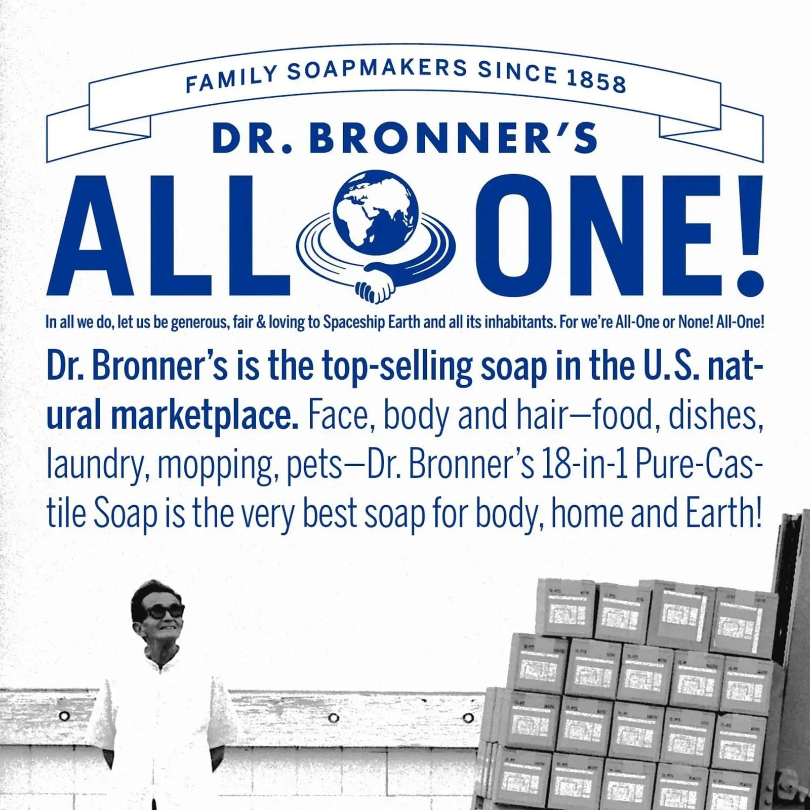 Dr. Bronner's - Pure - Castile Liquid Soap Refill, 82% Less Plastic per Quart, Made with Organic Oils, 18 - in - 1 Uses, For Face, Body, Hand Soap Refill, Hair, Laundry, Pets & Dishes (32oz, Tea Tree) - KB General Store