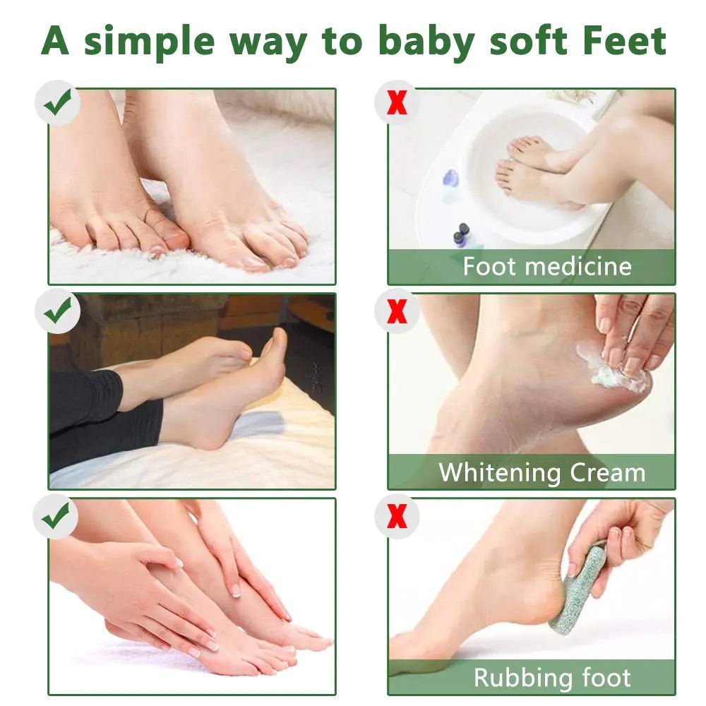 Foot Peel Mask 3 Pack， Exfoliator Peel Off Calluses Dead Skin Callus Remover，Soft Smooth Touch Feet - Men Women (Tea Tree) Tea Tree - KB General Store