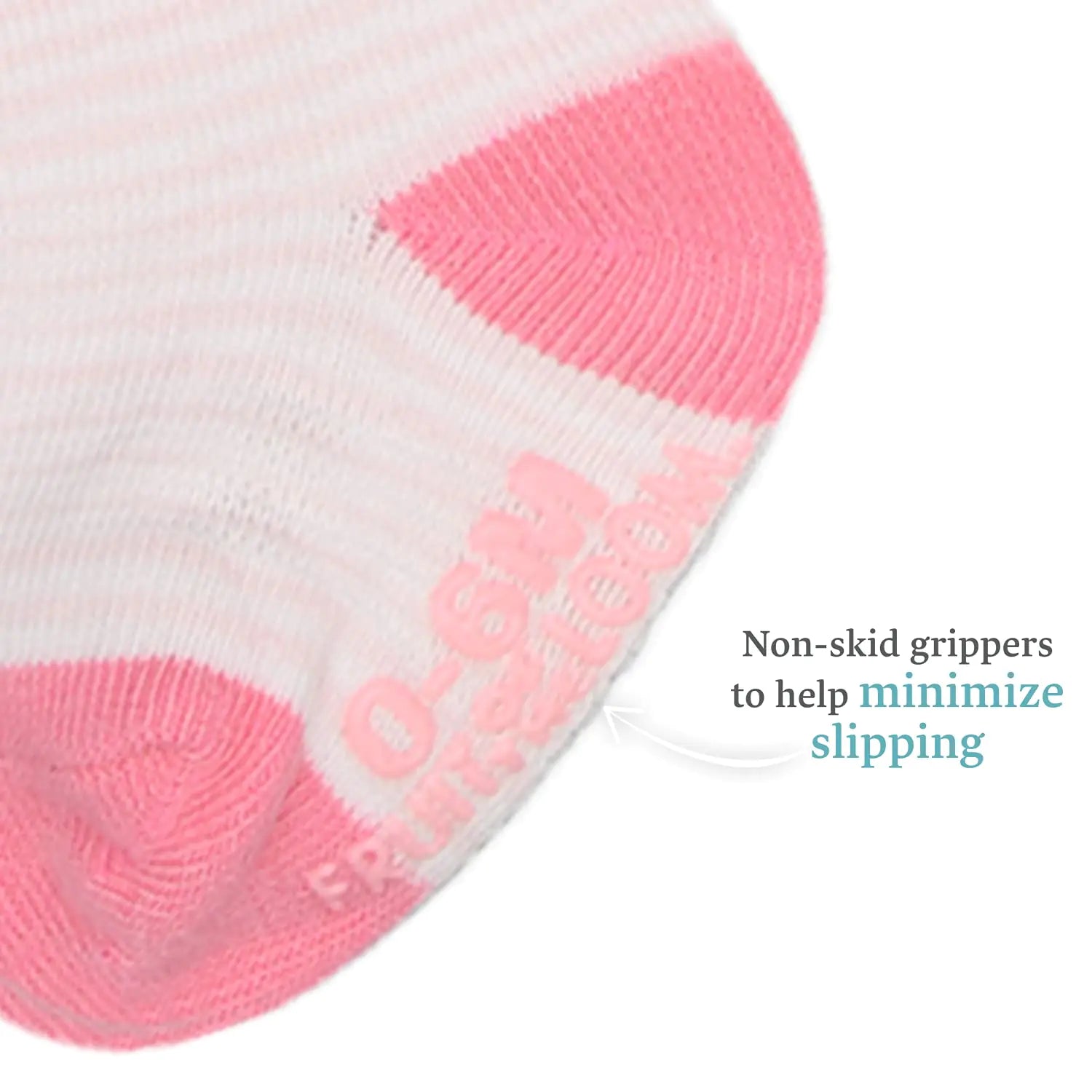 Fruit of the Loom Baby 14 - Pack Grow & Fit Flex Zones Cotton Stretch Socks - Unisex, Girls, Boys 0 - 6 Months Pink Stripe - KB General Store