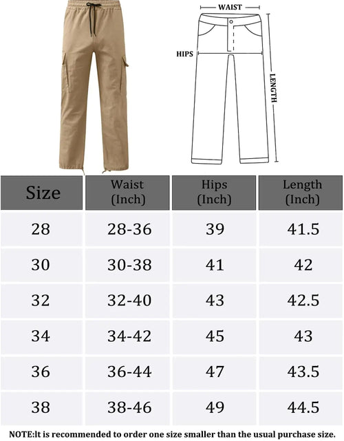 Cargue la imagen en el visor de la galería, HUNGSON Mens Cargo Pants Casual Hiking Pants Joggers Athletic Pants Cotton Loose Straight Sweatpants for Men 28 White - KB General Store
