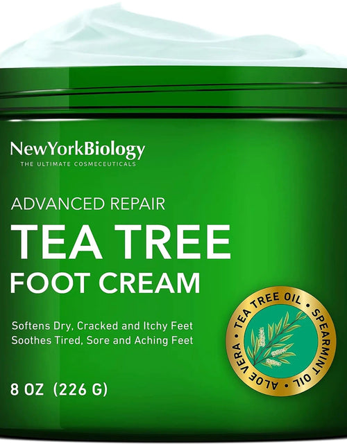 Load image into Gallery viewer, New York Biology Tea Tree Oil Foot Cream for Dry Cracked Feet, Athletes Foot, Nail Fungus, Jock Itch, Ringworm, Cracked Heels and Itchy Skin - Foot Cream - 8 oz Tea Tree - 8.00 Ounce (Pack of 1) 8.00 Ounce (Pack of 1) - KB General Store
