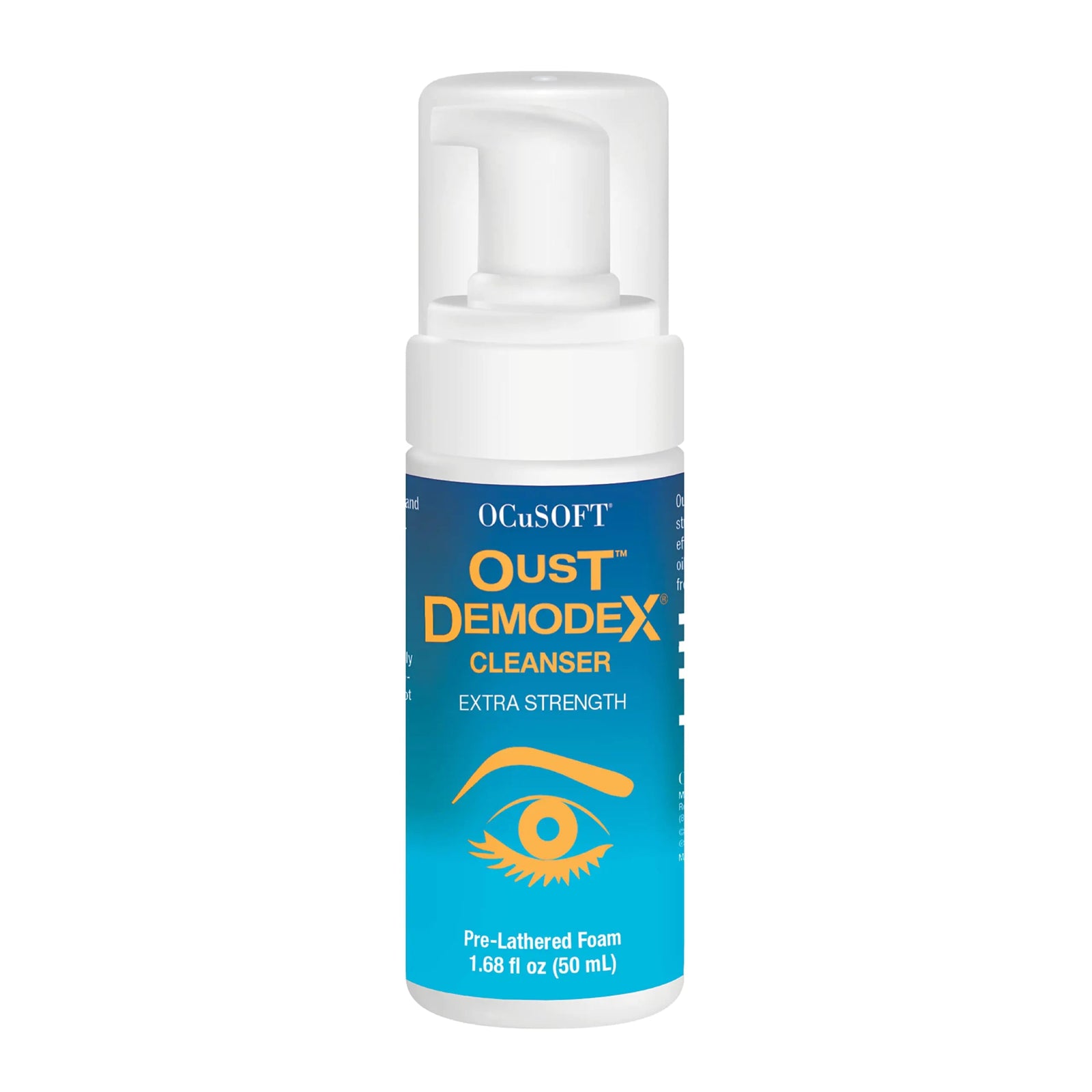 OCuSOFT Oust Demodex Foam Cleanser - Extra Strength - Foaming Cleanser for Eyelids & Eyelashes with Tea Tree Oil - Eyelid Cleanser to Remove Oil, Debris & Pollen - 1.68 fl oz - KB General Store