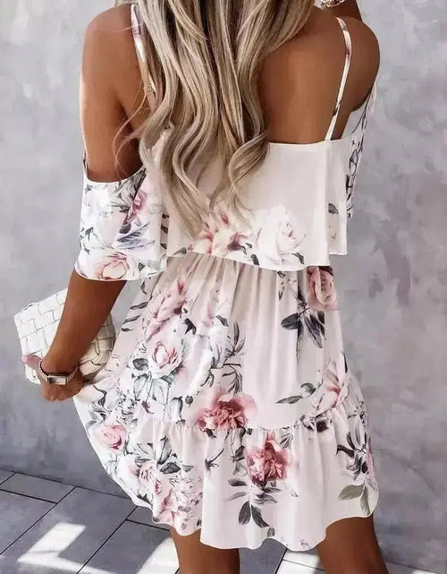 Cargue la imagen en el visor de la galería, Off Shoulder Floral Mini Dress - KB General Store
