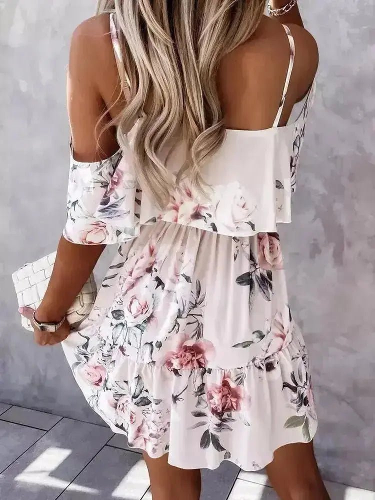 Off Shoulder Floral Mini Dress - KB General Store