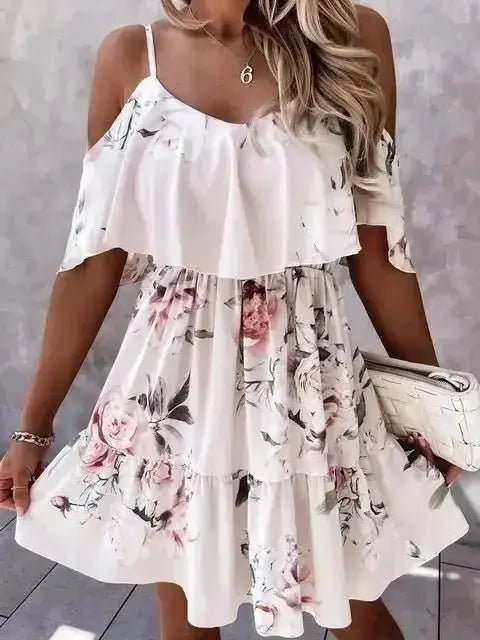 Cargue la imagen en el visor de la galería, Off Shoulder Floral Mini Dress - KB General Store
