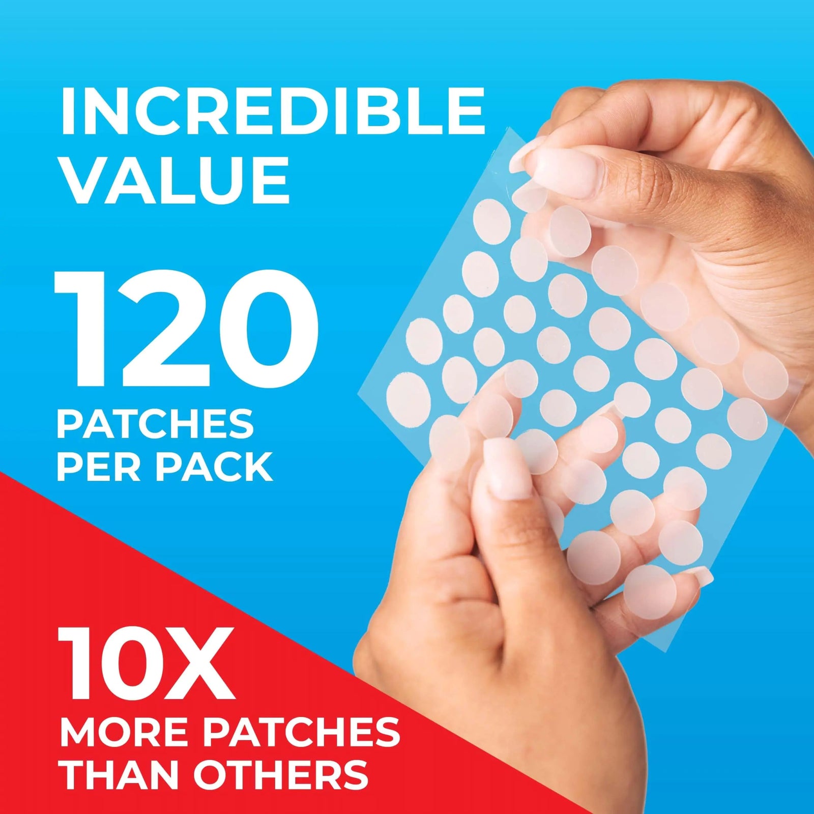 PatchRx Pimple Patches for Face (120 Patches), Hydrocolloid Acne Patches with Tea Tree Oil, Pimple Patch Pimple Stickers - Hydrocolloid Patch Acne Dots - Acne Pimple Patches For Face - Zit Patches - KB General Store