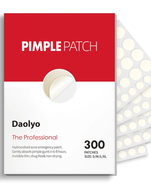 Load image into Gallery viewer, Pimple Patches for Face, 4 Size 300 Counts Acne Patches, Hydrocolloid Patches for Covering Zits and Blemishes, Spot Stickers with Salicylic Acid, Tea Tree Oil &amp; Calendula Oil - KB General Store
