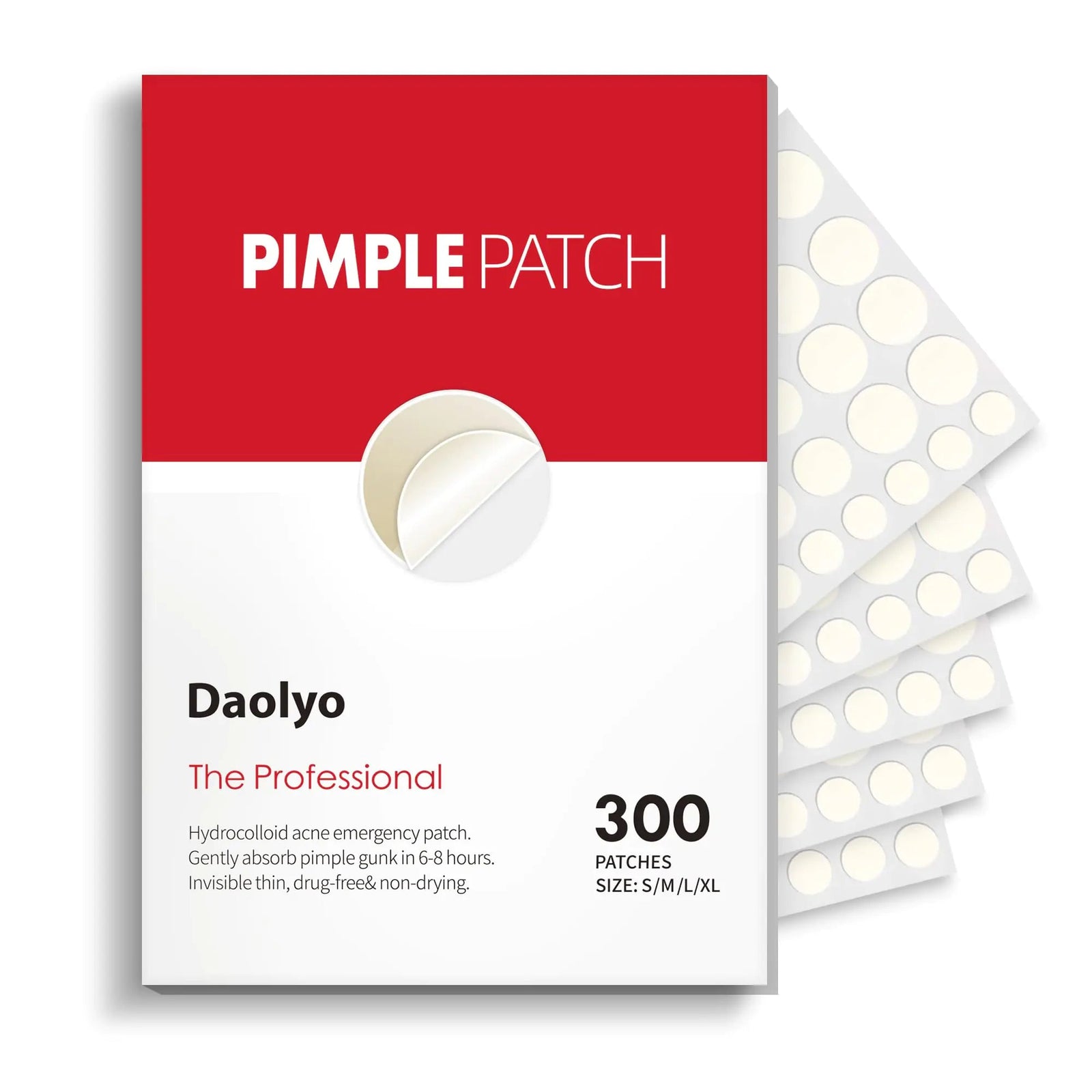 Pimple Patches for Face, 4 Size 300 Counts Acne Patches, Hydrocolloid Patches for Covering Zits and Blemishes, Spot Stickers with Salicylic Acid, Tea Tree Oil & Calendula Oil - KB General Store