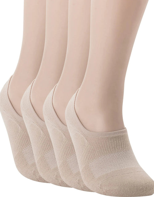 Load image into Gallery viewer, Pro Mountain Unisex No Show Cushion Socks Beige 4 - Pack - KB General Store
