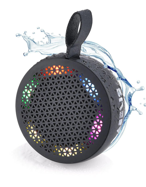 Cargue la imagen en el visor de la galería, RISEBASS Water Resistant Bluetooth Shower Speaker, Handsfree Portable Speakerphone Control Buttons with LED Light, True Wireless Stereo for Bathroom, Kitchen, Hiking, Kayak, Beach, Gifts - KB General Store
