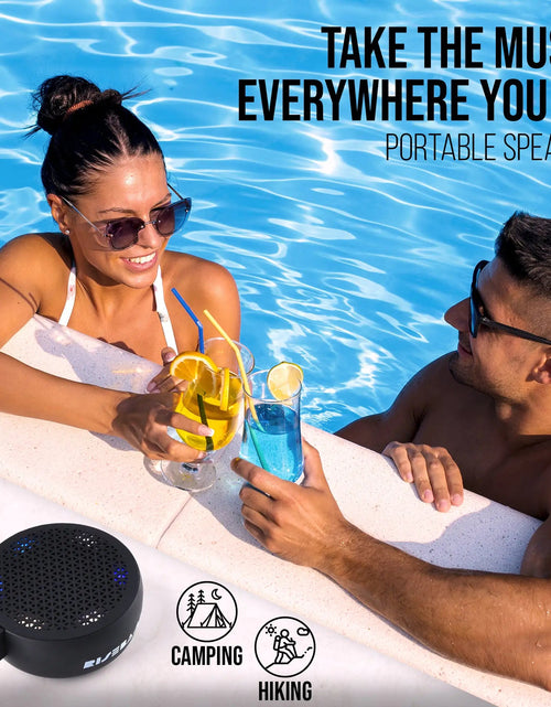 Cargue la imagen en el visor de la galería, RISEBASS Water Resistant Bluetooth Shower Speaker, Handsfree Portable Speakerphone Control Buttons with LED Light, True Wireless Stereo for Bathroom, Kitchen, Hiking, Kayak, Beach, Gifts - KB General Store
