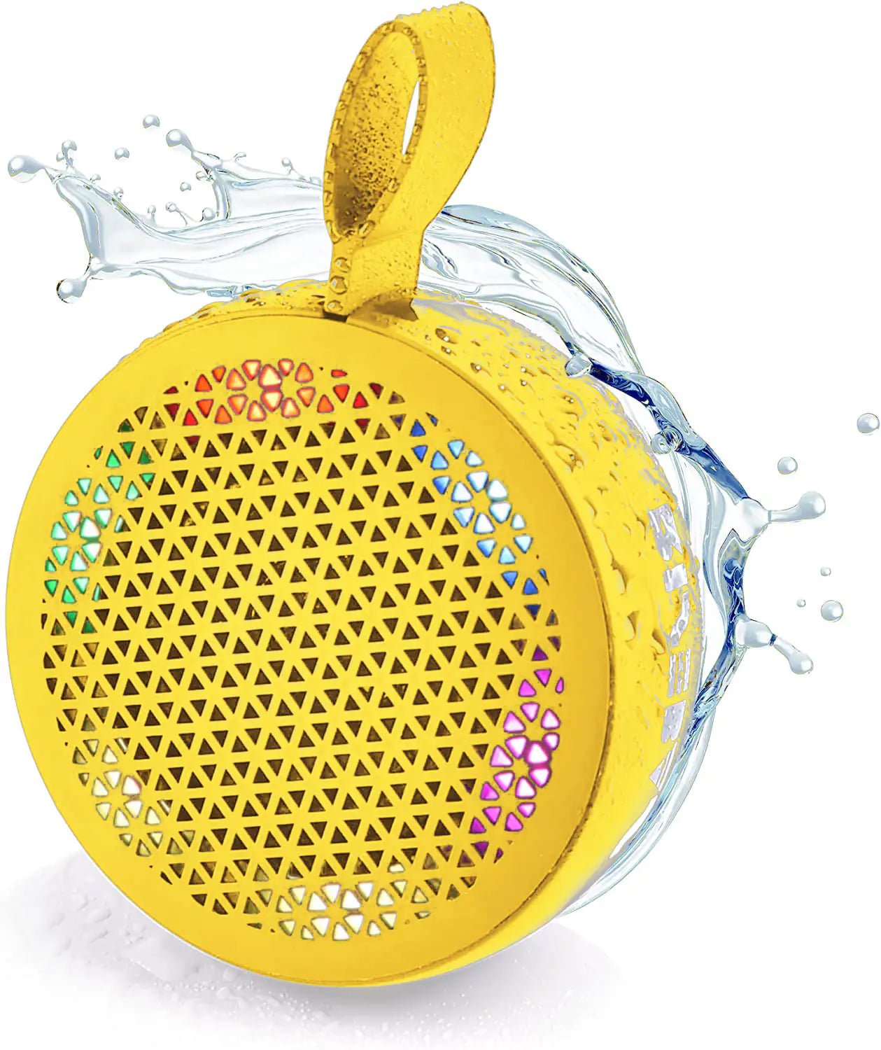 RISEBASS Water Resistant Bluetooth Shower Speaker, Handsfree Portable Speakerphone Control Buttons with LED Light, True Wireless Stereo for Bathroom, Kitchen, Hiking, Kayak, Beach, Gifts - KB General Store