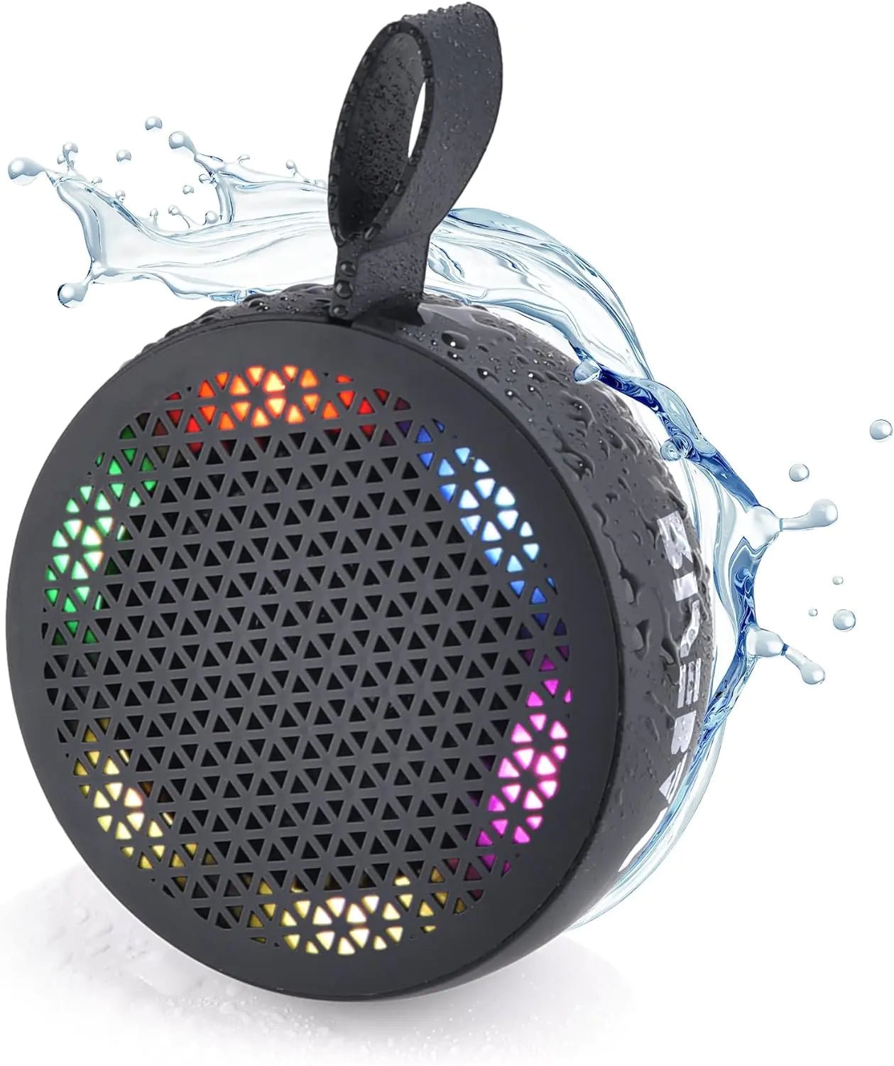 RISEBASS Water Resistant Bluetooth Shower Speaker, Handsfree Portable Speakerphone Control Buttons with LED Light, True Wireless Stereo for Bathroom, Kitchen, Hiking, Kayak, Beach, Gifts - KB General Store