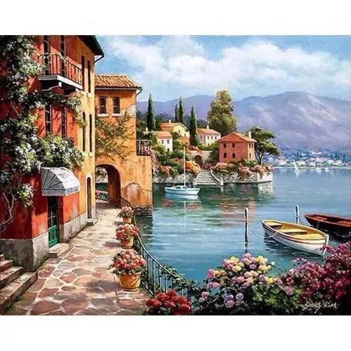 Cargue la imagen en el visor de la galería, Romantic Harbour Painting By Numbers - KB General Store
