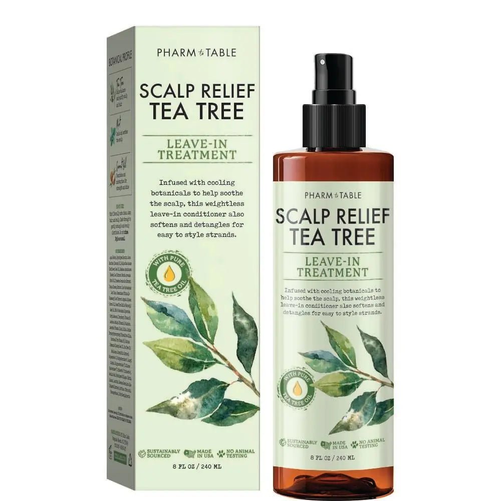 Scalp Relief Tea Tree Leave - In Conditioner, Relieve Itchy, Dry Scalp, Detangles Hair, 240ml/8 fl oz Invigorating tea tree and fresh mint 8 Fl Oz (Pack of 1) - KB General Store