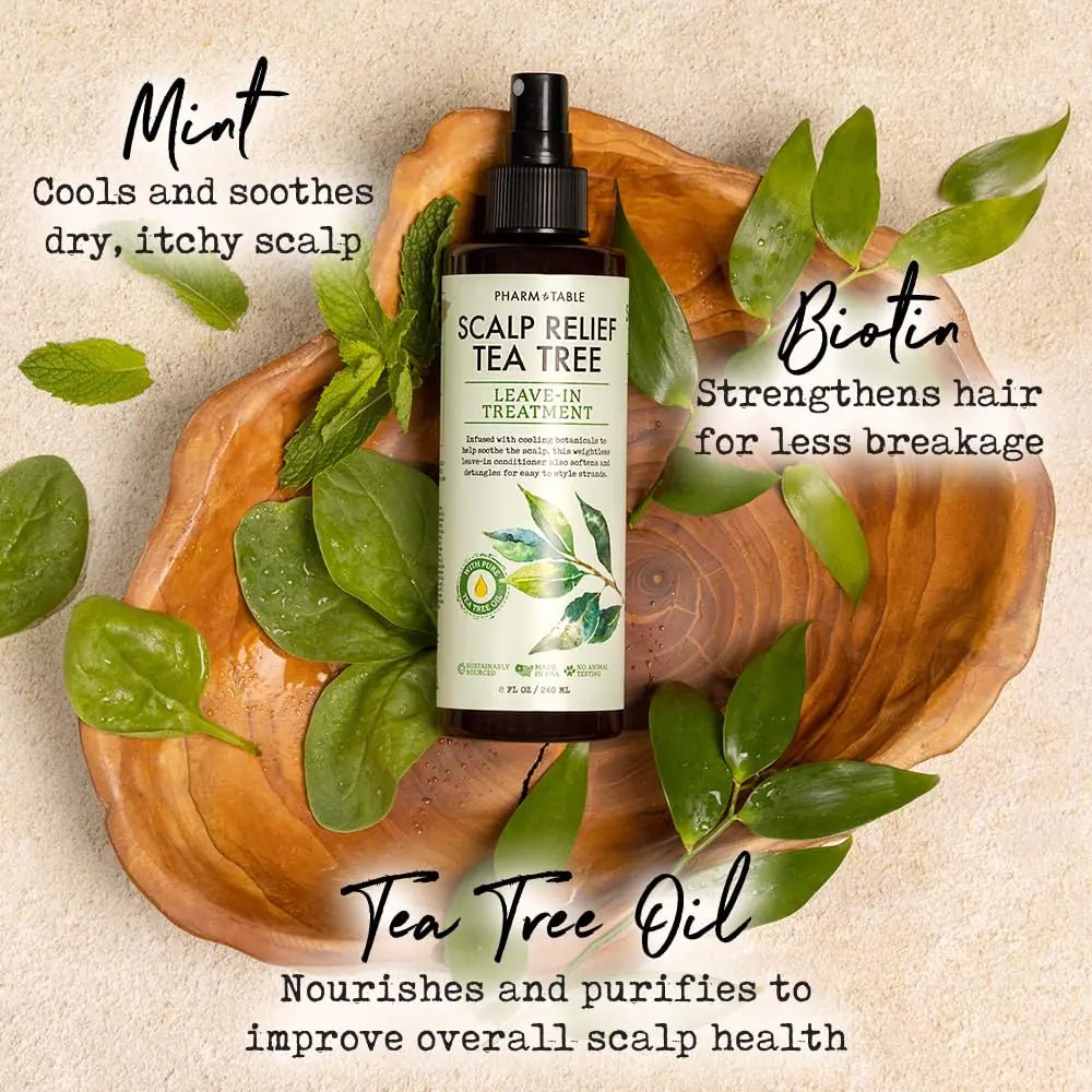 Scalp Relief Tea Tree Leave - In Conditioner, Relieve Itchy, Dry Scalp, Detangles Hair, 240ml/8 fl oz Invigorating tea tree and fresh mint 8 Fl Oz (Pack of 1) - KB General Store