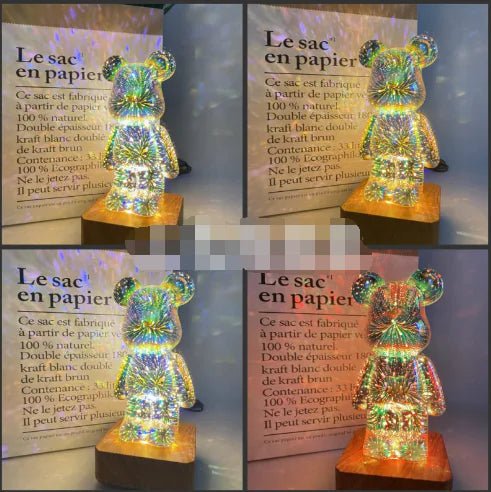 Load image into Gallery viewer, 3D Bear Firework Light Lamp - KB General Store
