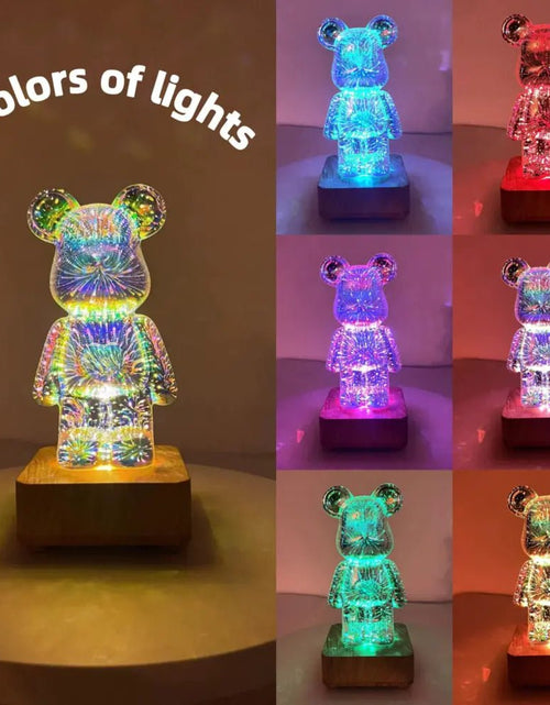 Load image into Gallery viewer, 3D Bear Firework Light Lamp - KB General Store
