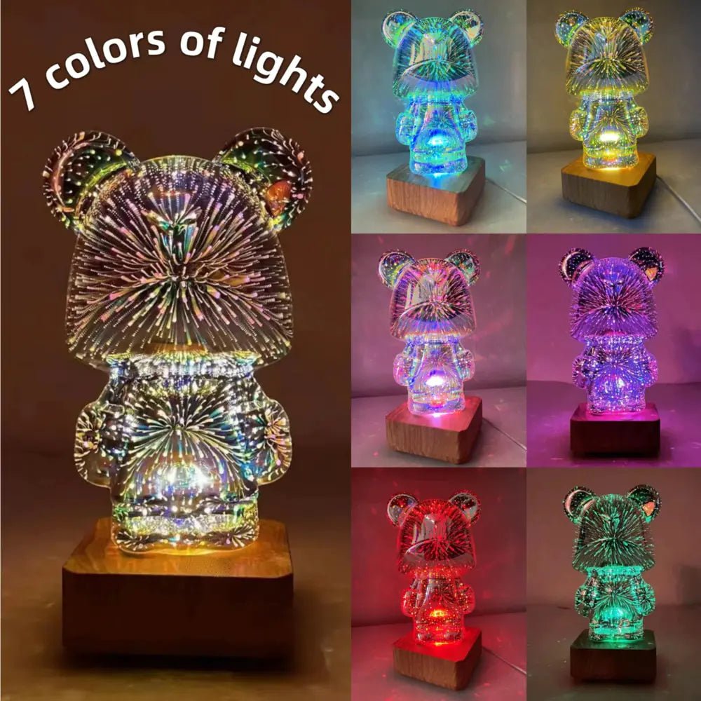 3D Bear Firework Light Lamp - KB General Store