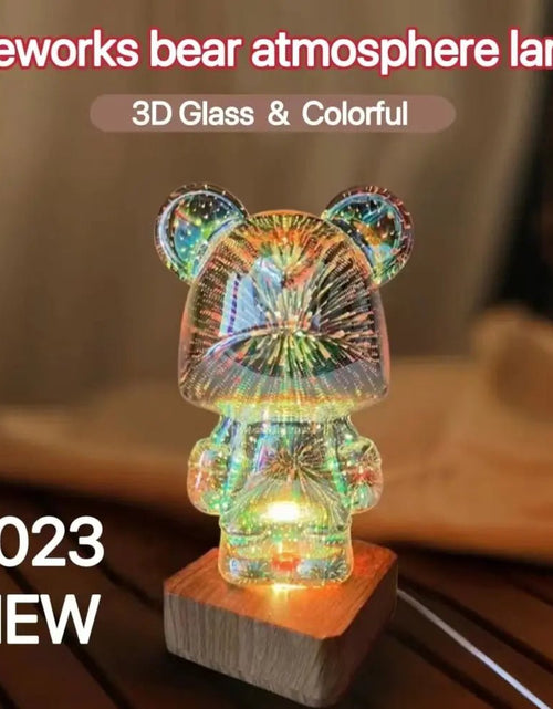 Load image into Gallery viewer, 3D Bear Firework Light Lamp - KB General Store
