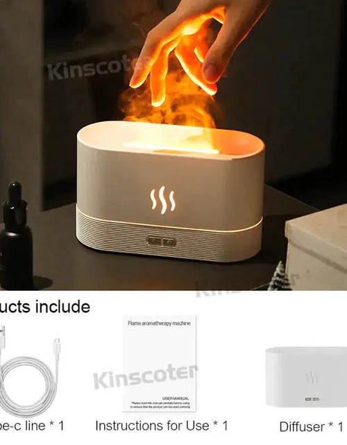 Load image into Gallery viewer, Aroma Diffuser Air Humidifier Ultrasonic Essential Oil Flame Lamp - KB General Store
