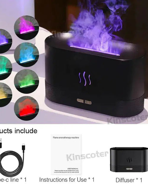 Load image into Gallery viewer, Aroma Diffuser Air Humidifier Ultrasonic Essential Oil Flame Lamp - KB General Store
