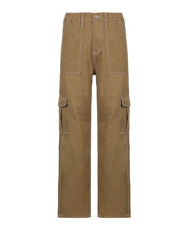 Cargo Solid Baggy Pants - KB General Store