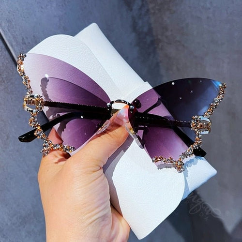 Load image into Gallery viewer, Diamond Butterfly Sunglasses - KB General Store
