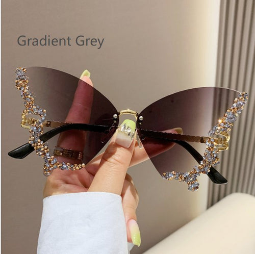 Load image into Gallery viewer, Diamond Butterfly Sunglasses - KB General Store
