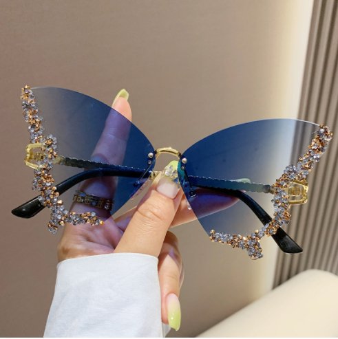 Load image into Gallery viewer, Diamond Butterfly Sunglasses - KB General Store
