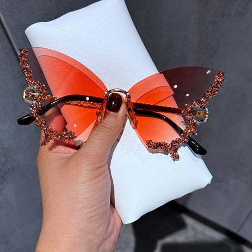 Load image into Gallery viewer, Diamond Butterfly Sunglasses - KB General Store
