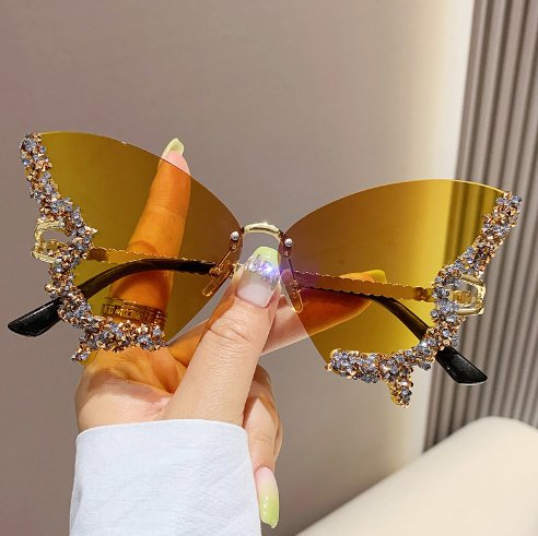 Load image into Gallery viewer, Diamond Butterfly Sunglasses - KB General Store
