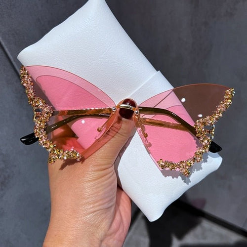 Load image into Gallery viewer, Diamond Butterfly Sunglasses - KB General Store
