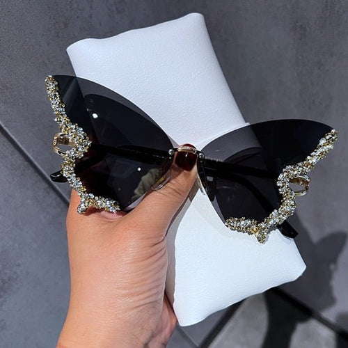 Load image into Gallery viewer, Diamond Butterfly Sunglasses - KB General Store
