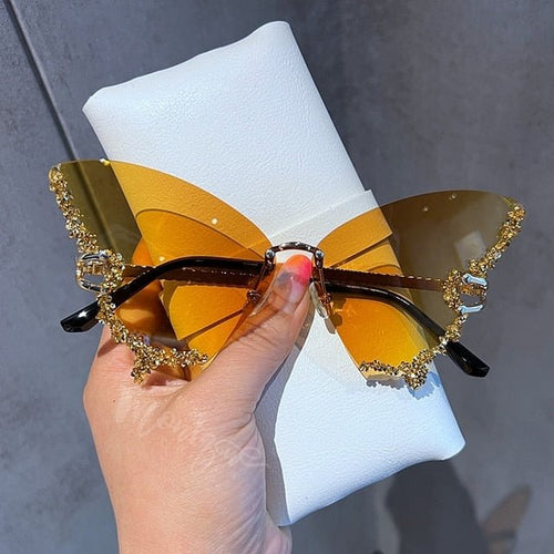 Load image into Gallery viewer, Diamond Butterfly Sunglasses - KB General Store
