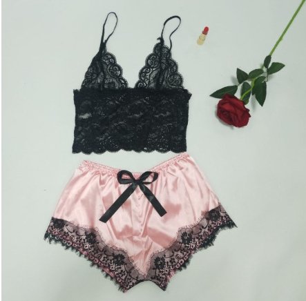 Lace Satin Sleepwear Set - KB General Store