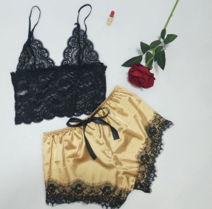 Load image into Gallery viewer, Lace Satin Sleepwear Set - KB General Store
