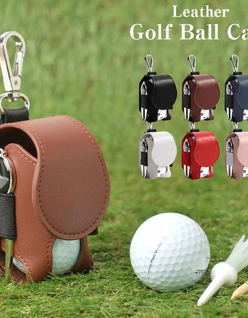 Cargue la imagen en el visor de la galería, Mini Leather Golf Ball Pouch - KB General Store
