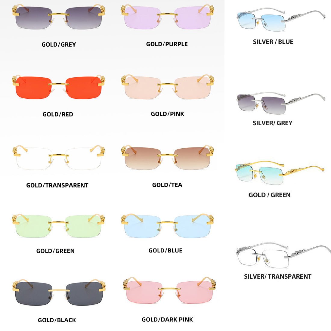 Rimless Square Sunglasses - KB General Store