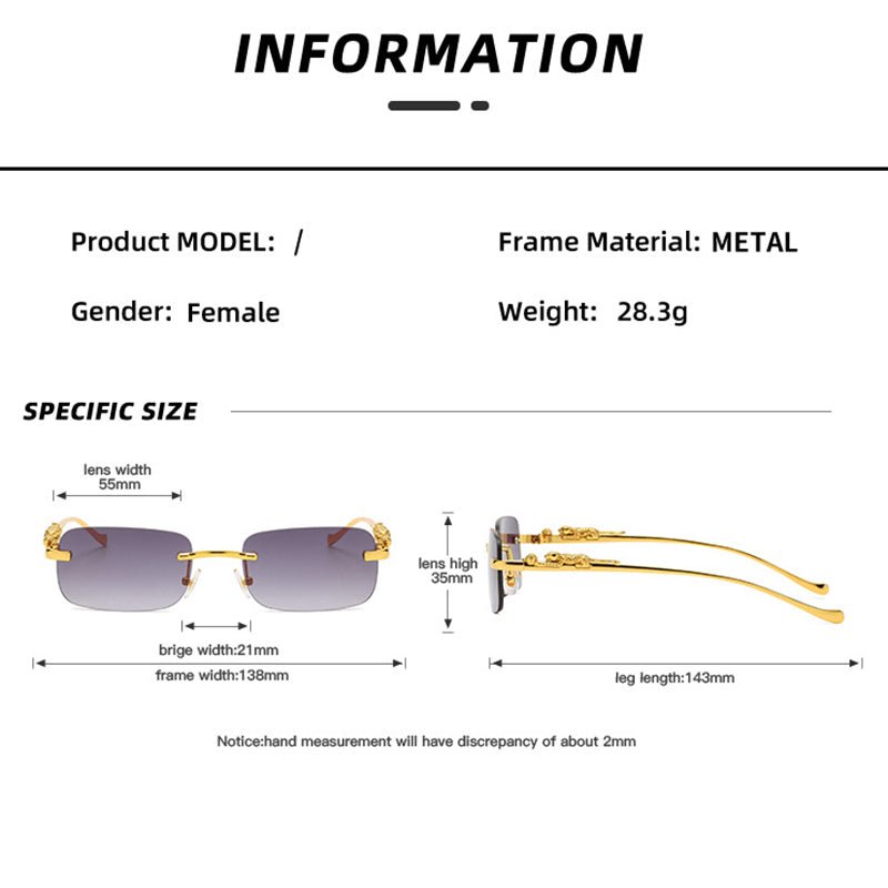 Rimless Square Sunglasses - KB General Store